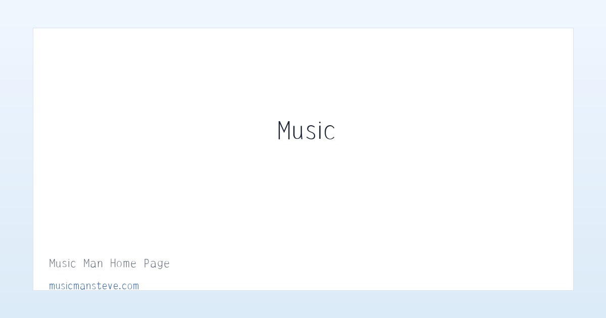 Music Man Home Page 主图